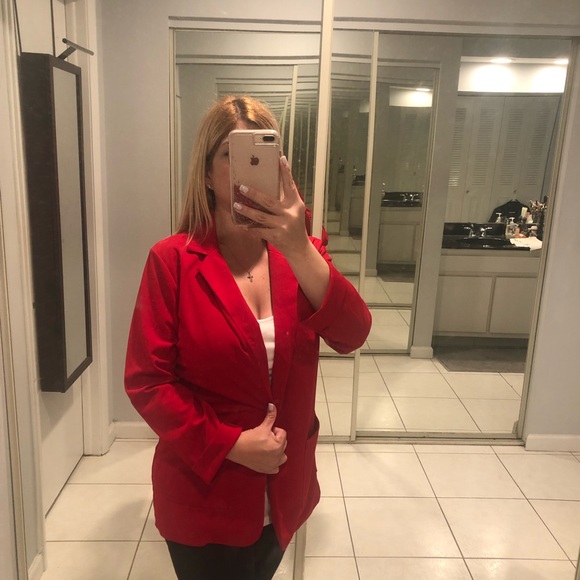 MOA large Red Blazer - Picture 2 of 13